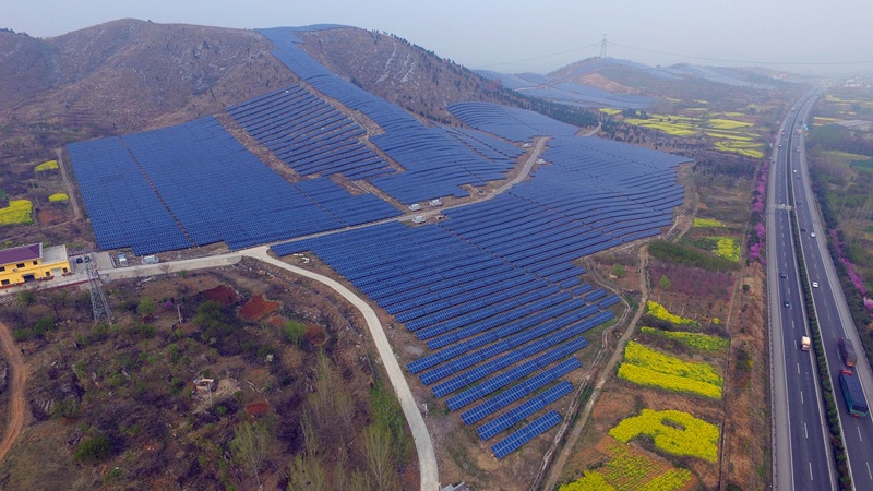 Lingyang 20MW mountain photovoltaic power station in Liangbanshan, Xiaoxian County